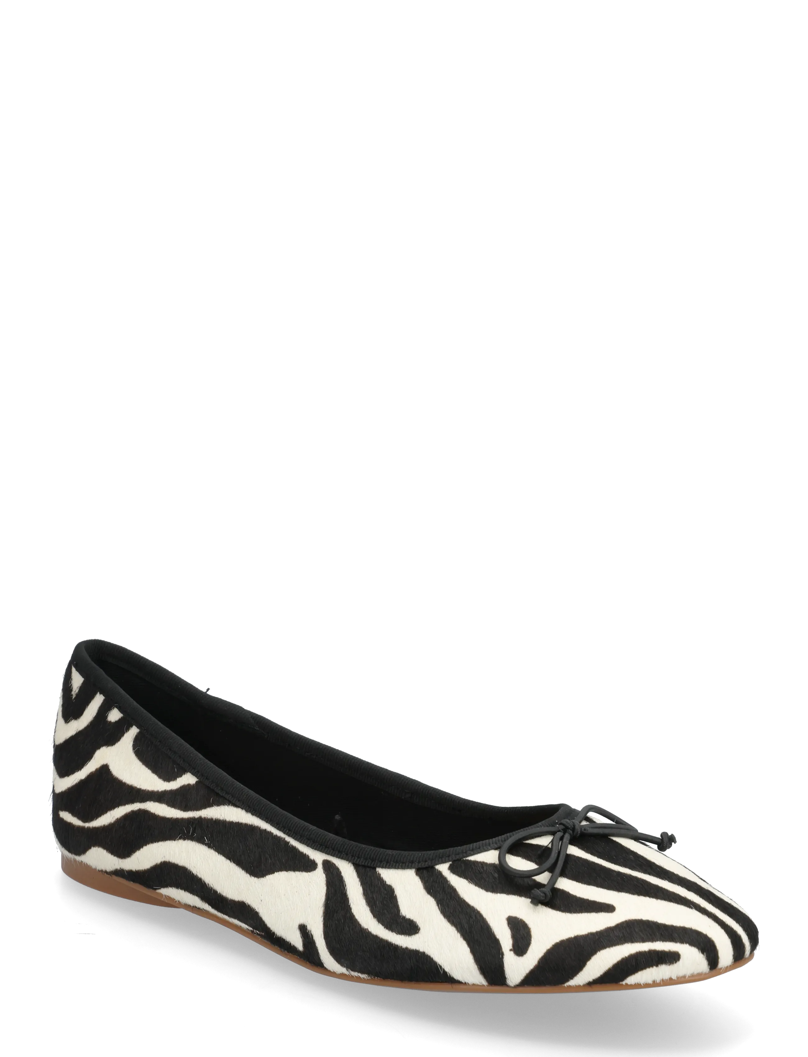 Animal-print ballet flats - BLACK