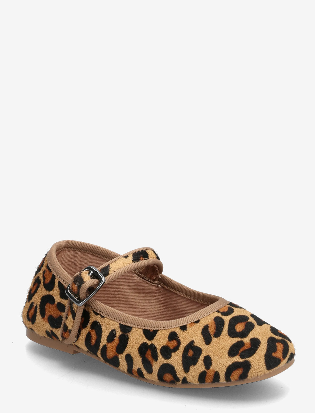 Mango - Leopard-print leather ballerinas - laveste priser - black - 0