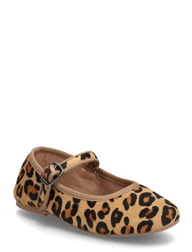 Mango - Leopard-print leather ballerinas - ballerinaskor & slip-ons - black - 0