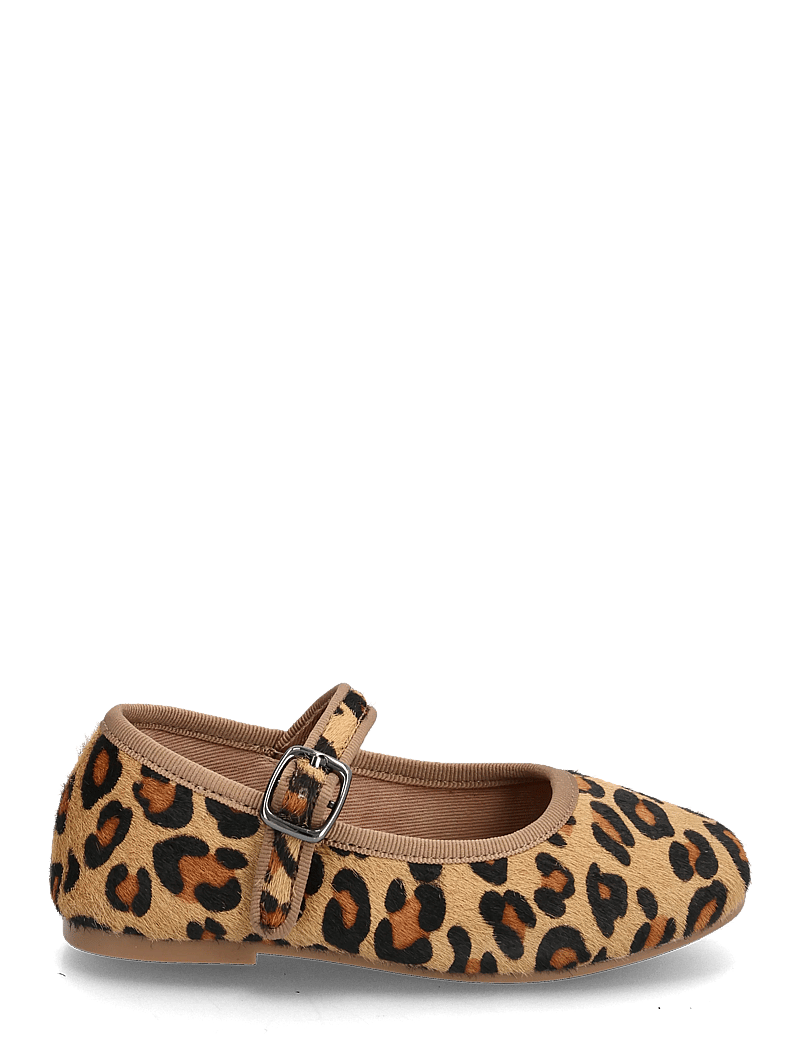 Mango - Leopard-print leather ballerinas - ballerinaskor & slip-ons - black - 1