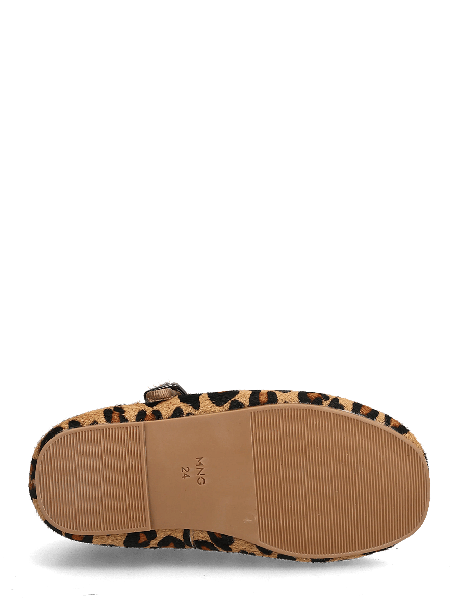Mango - Leopard-print leather ballerinas - ballerinaskor & slip-ons - black - 4