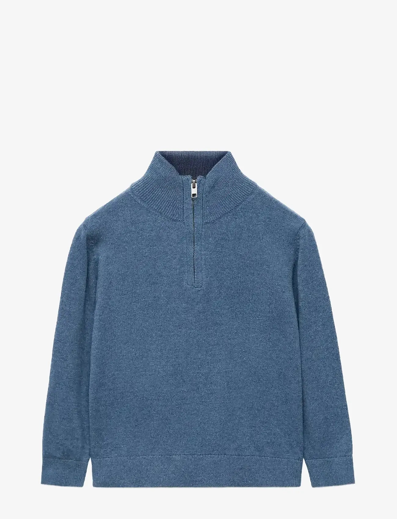 Mango - Perkins-neck sweater - jumpers - medium blue - 0