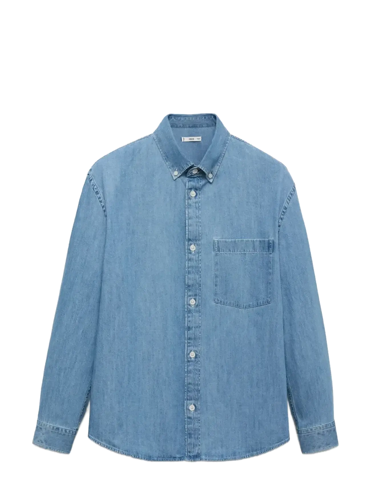 Mango Denim shirt with pocket - Skjorter - OPEN BLUE / blue