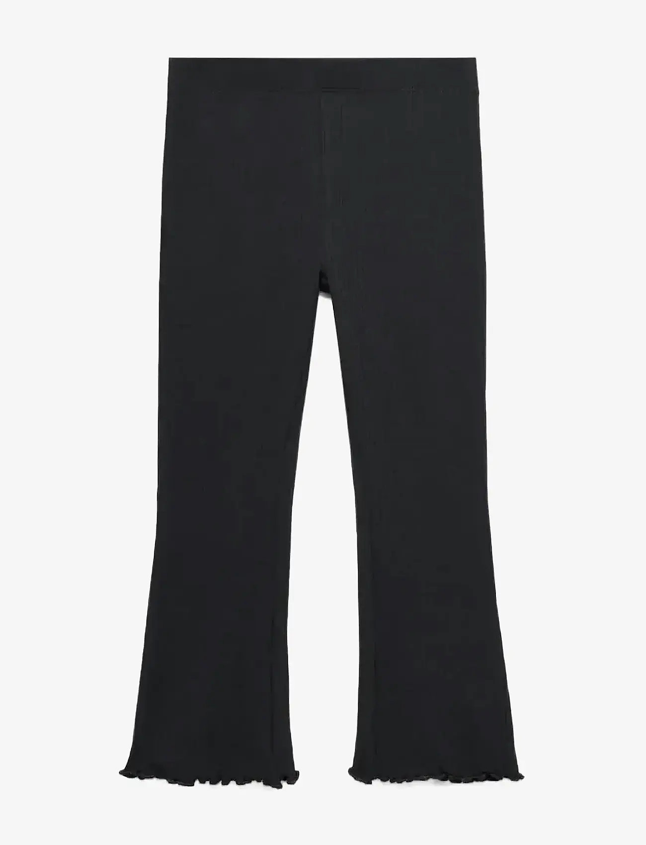 Mango - Ribbed flared leggings - efterårstøj - black - 0
