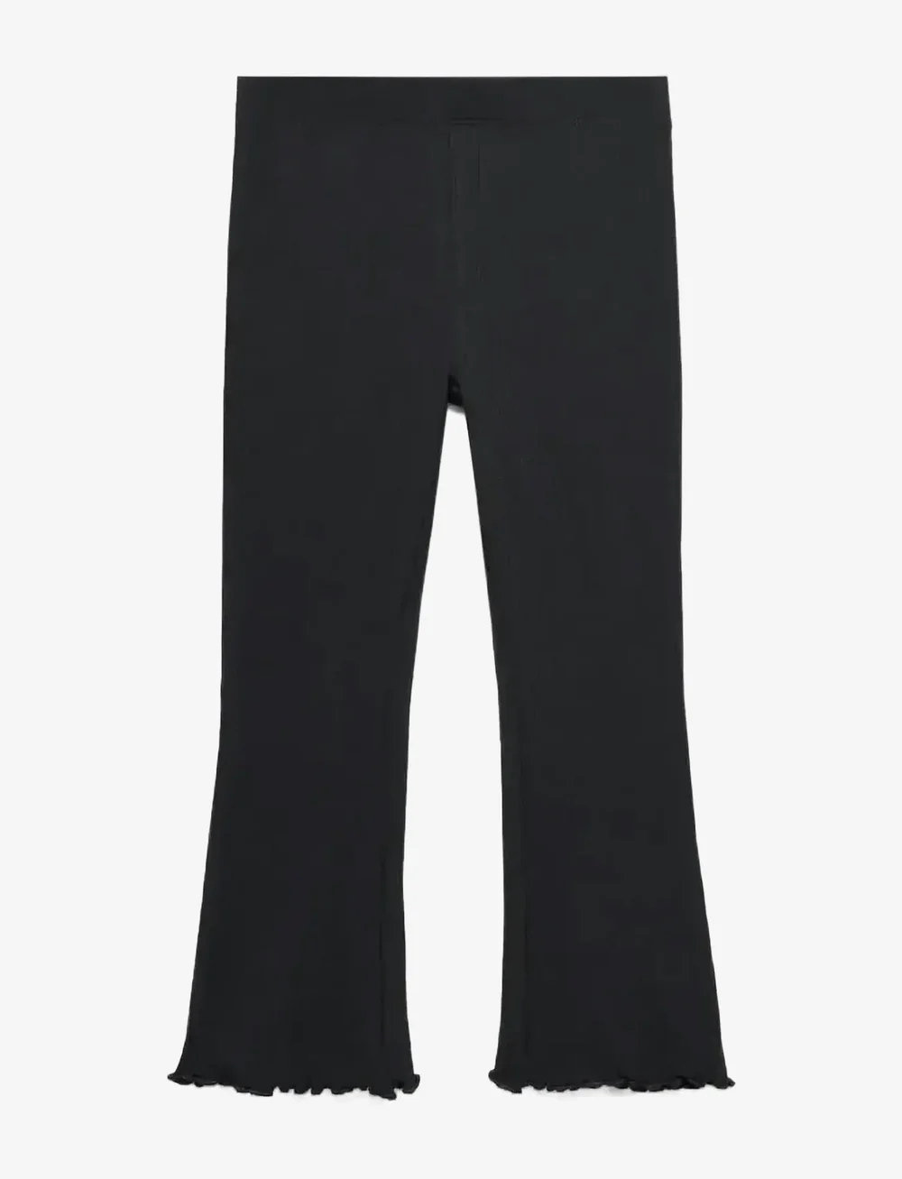 Mango - Ribbed flared leggings - leggings - black - 0