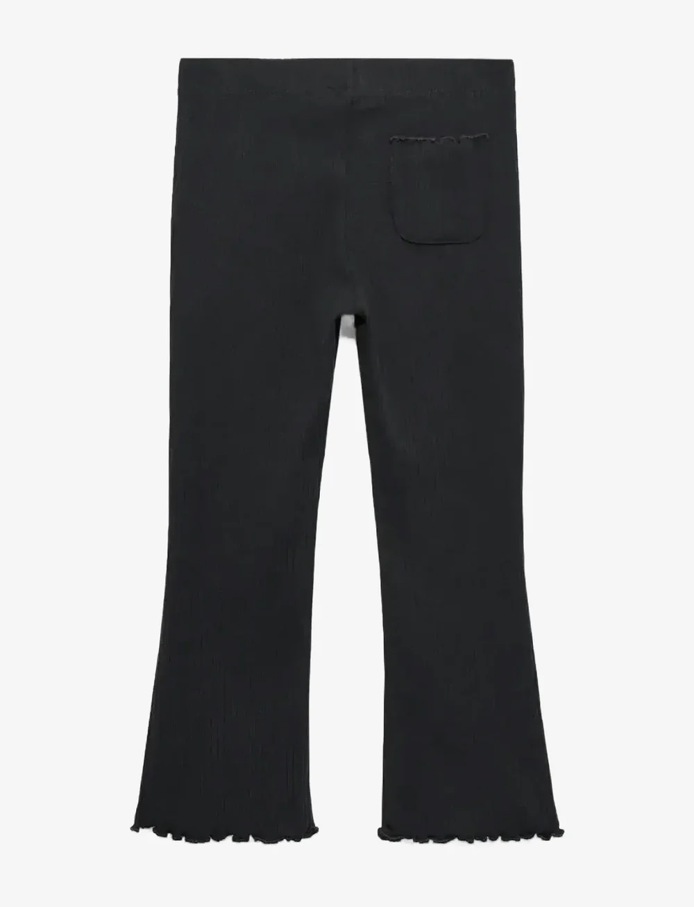 Mango - Ribbed flared leggings - leggings - black - 1