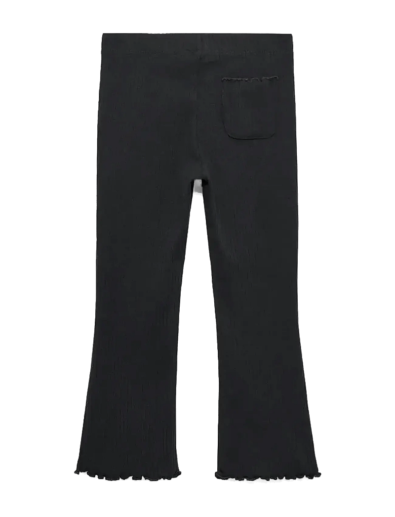 Mango - Ribbed flared leggings - black - 1