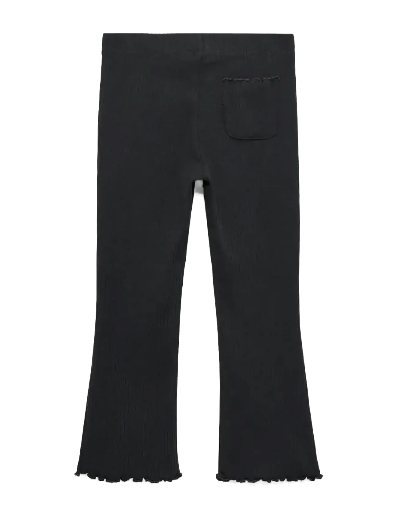 Mango - Ribbed flared leggings - leggings - black - 1