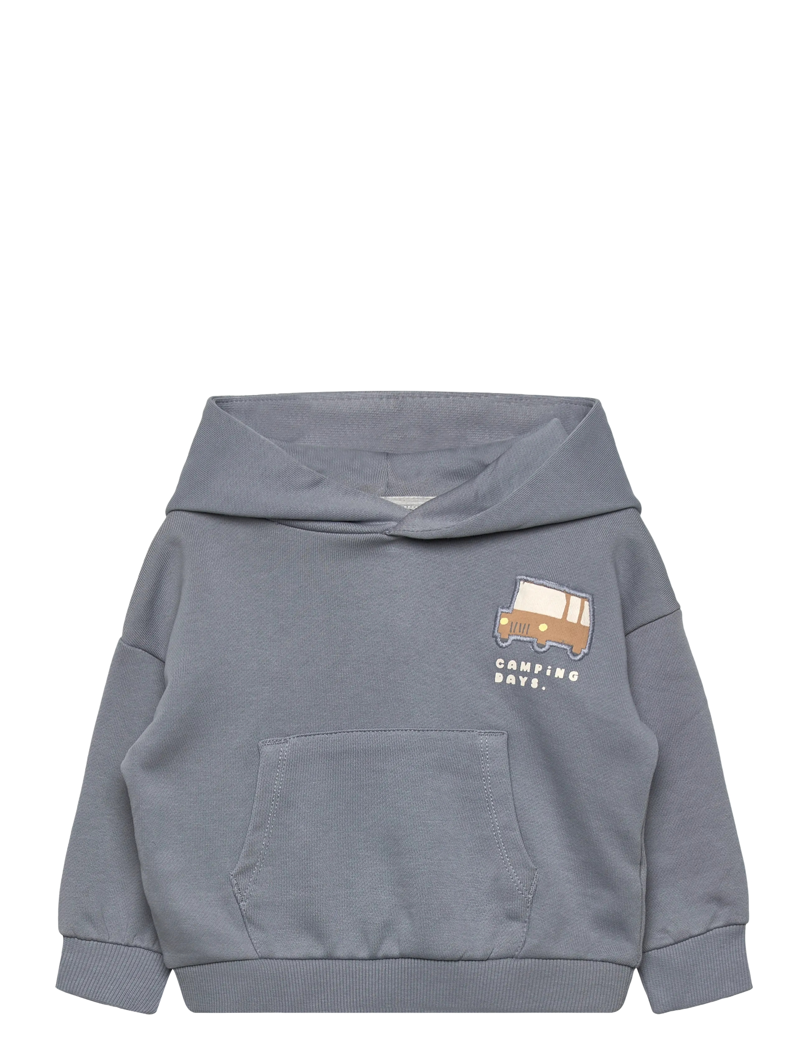 Embroidered hoodie - MEDIUM BLUE