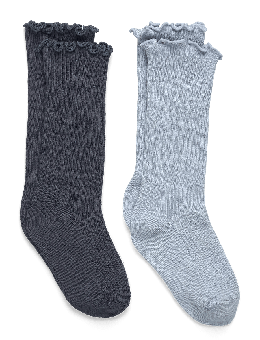 Mango - 2 pack ribbed socks - strømper - lt-pastel blue - 0