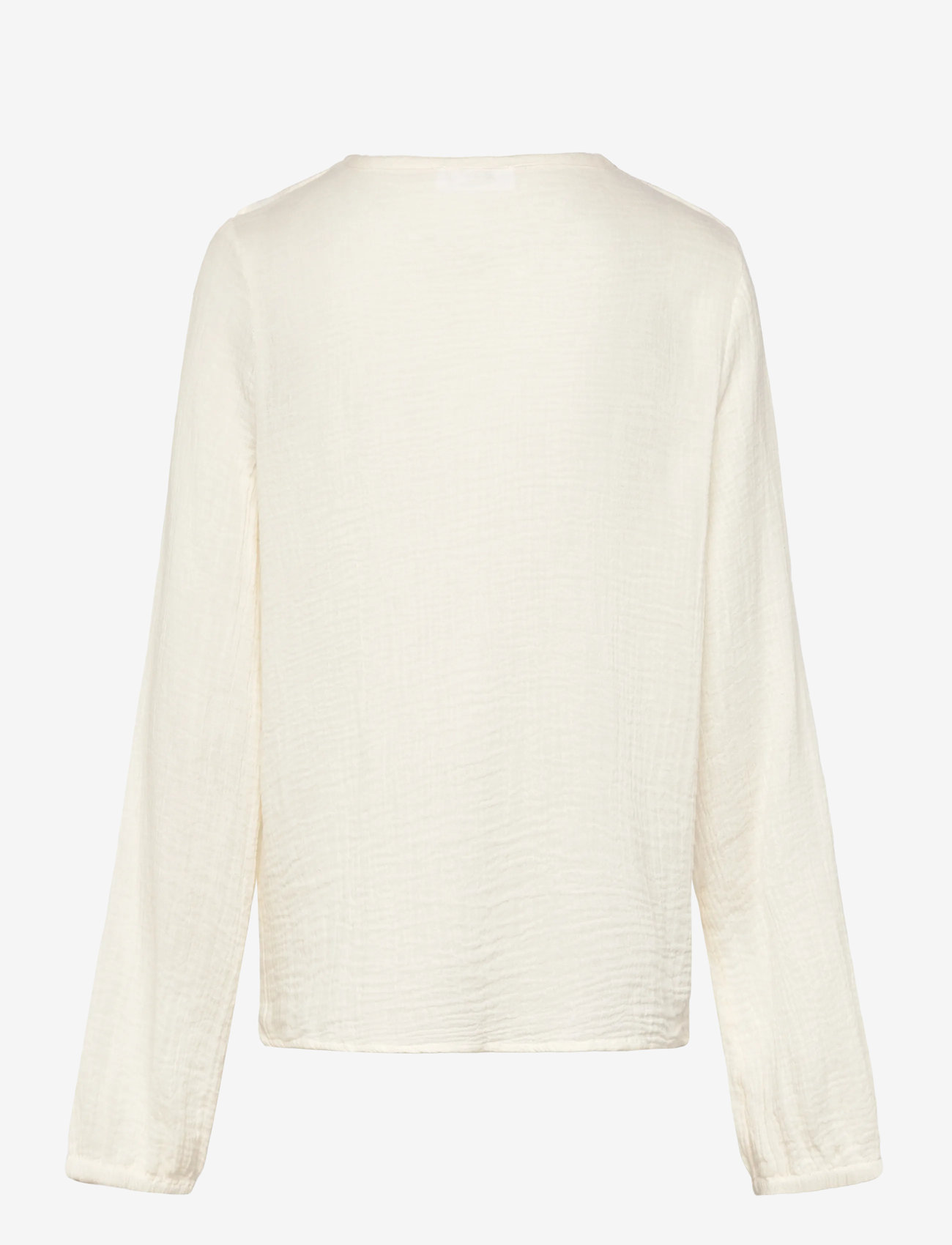 Mango - Crinkled ruffle shirt - blusen & tuniken - light beige - 1