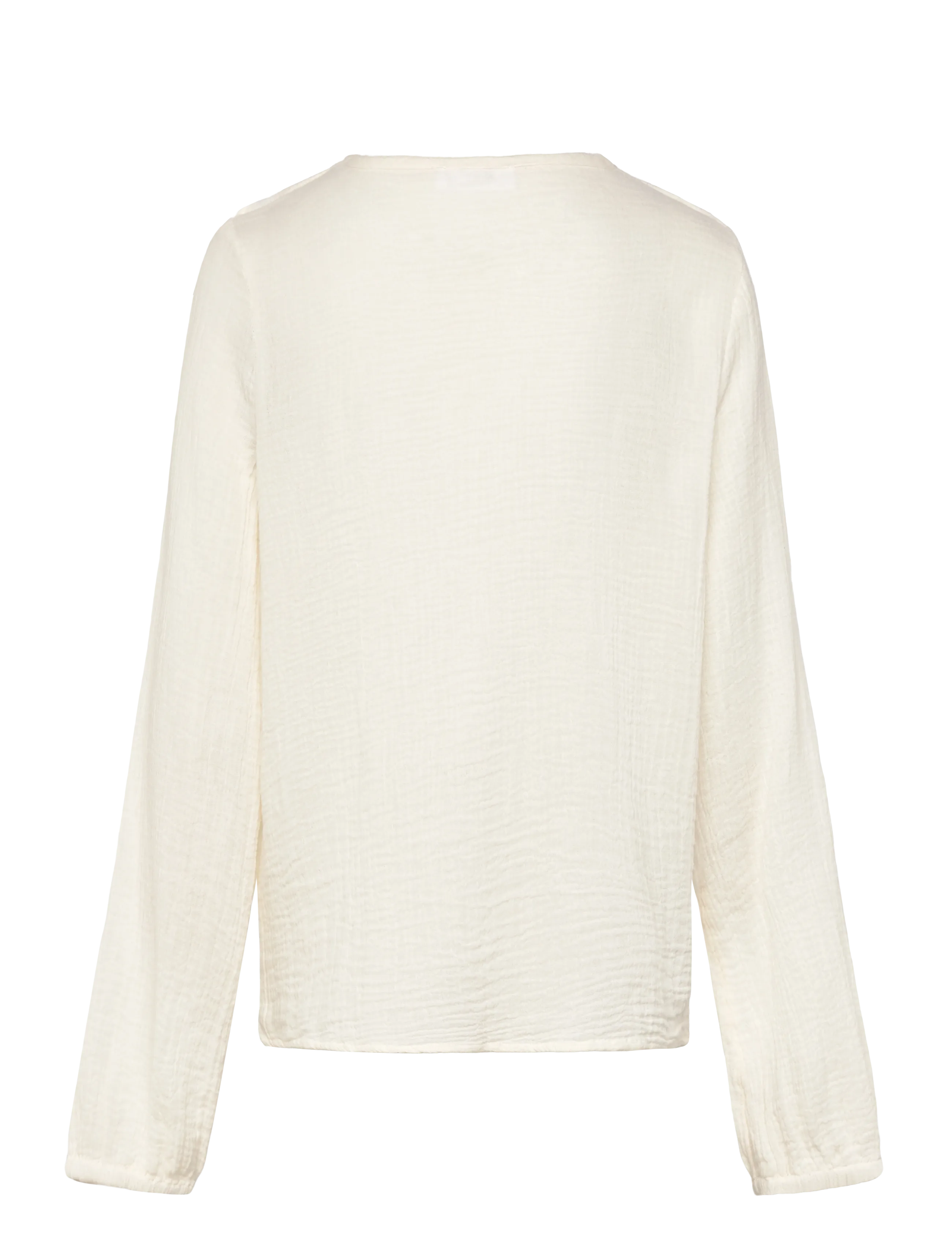 Mango - Crinkled ruffle shirt - gode sommertilbud - light beige - 1