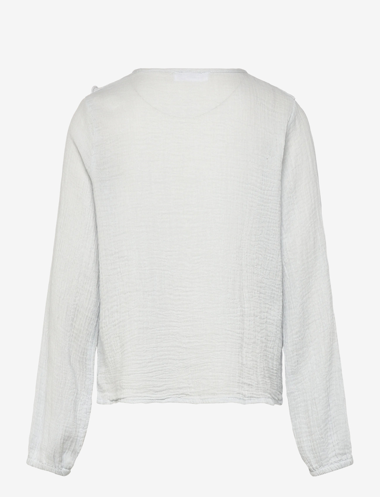 Mango - Crinkled ruffle shirt - bluser & tunikaer - lt-pastel blue - 1