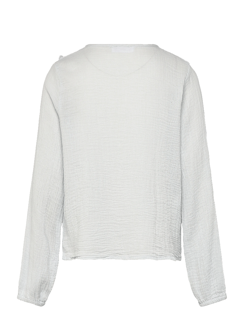 Mango - Crinkled ruffle shirt - blusen & tuniken - lt-pastel blue - 1