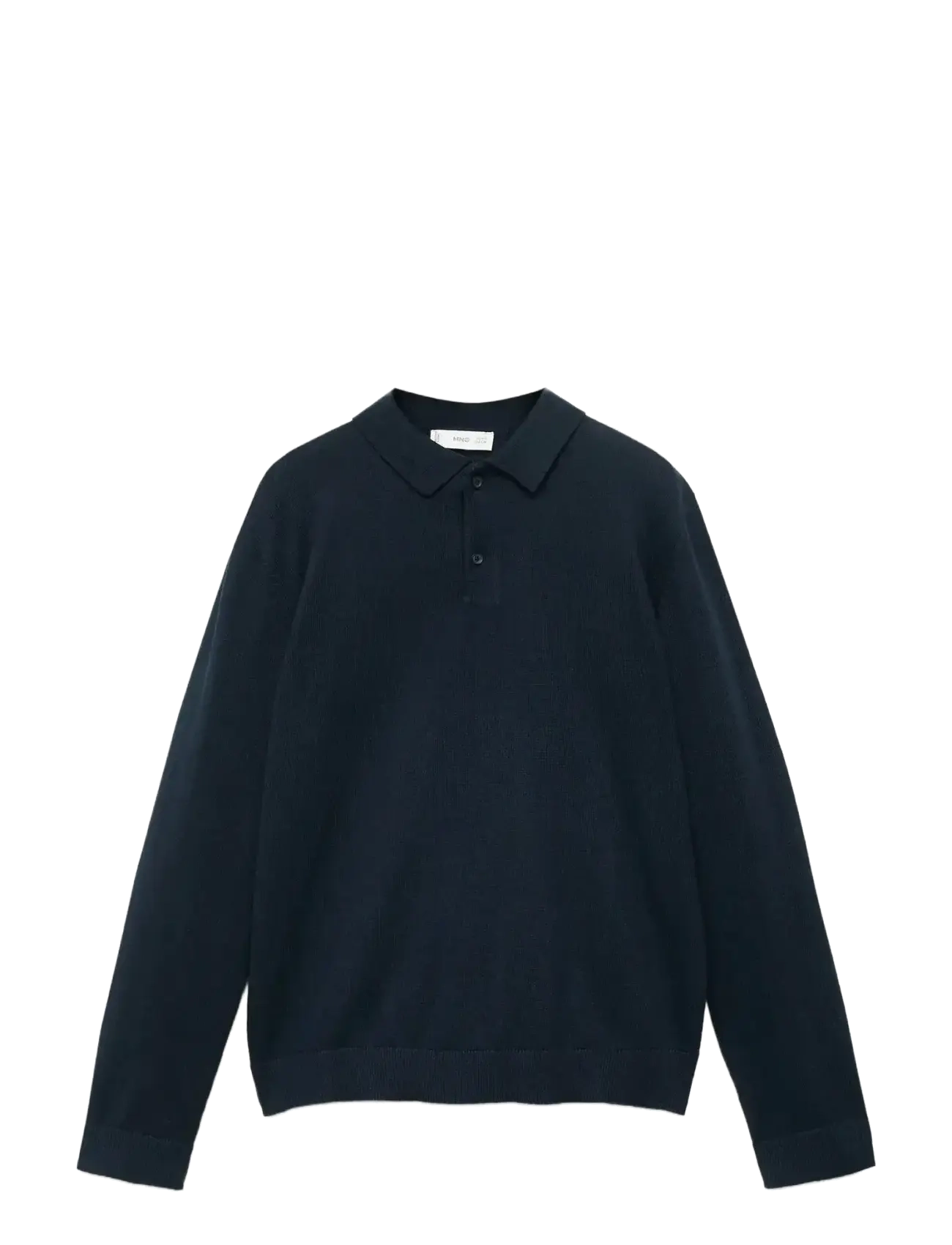 Knitted polo-neck sweater - NAVY