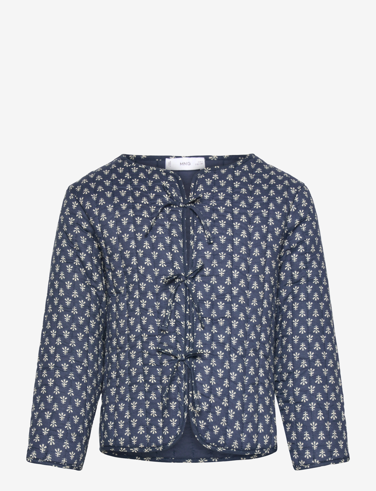 Mango - Printed cotton jacket - overtøj - navy - 0