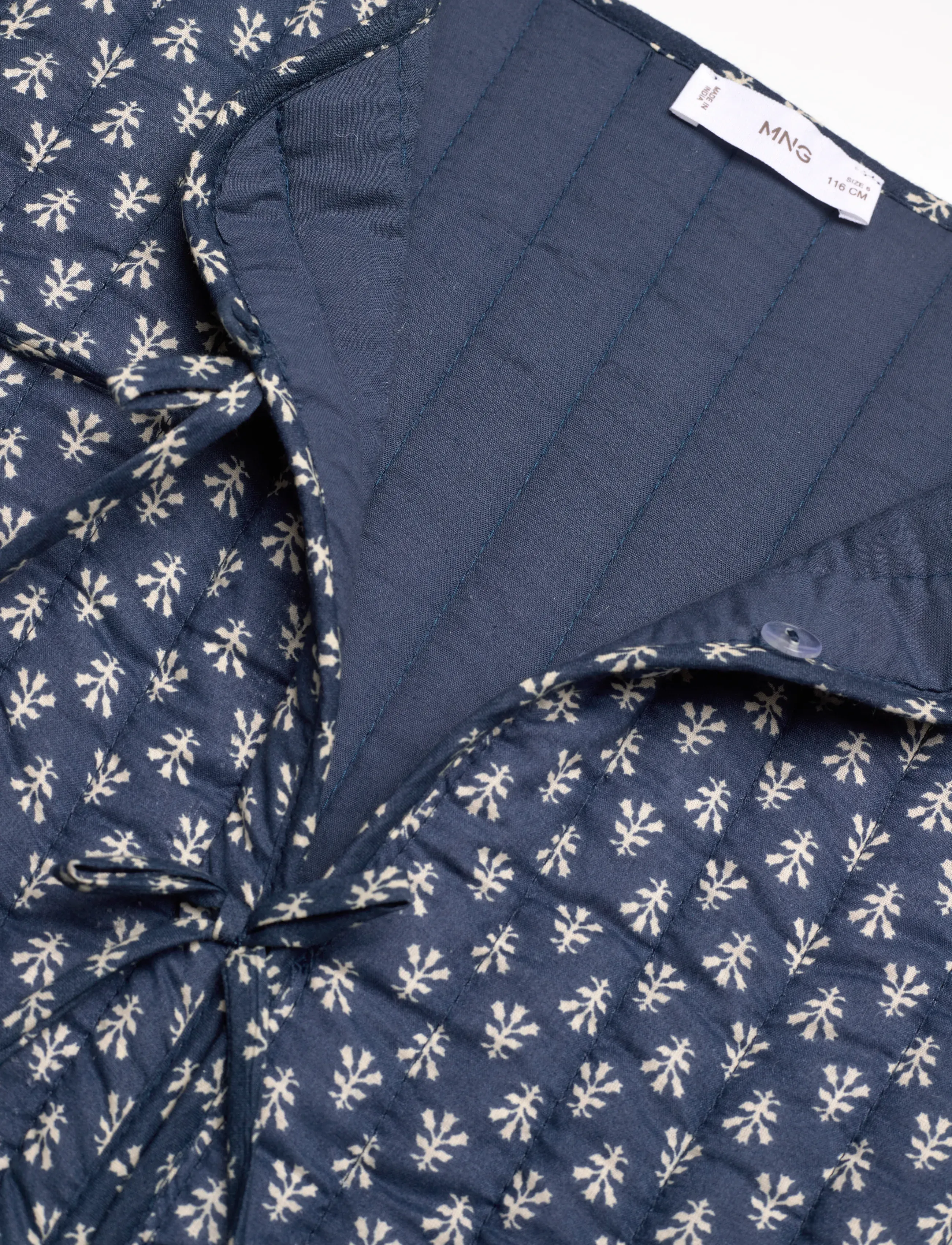 Mango - Printed cotton jacket - jacken & mäntel - navy - 4