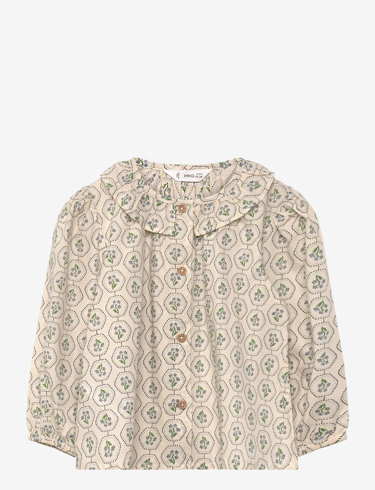 Mango - Blouse with Peter Pan collar - lägsta priserna - white - 0