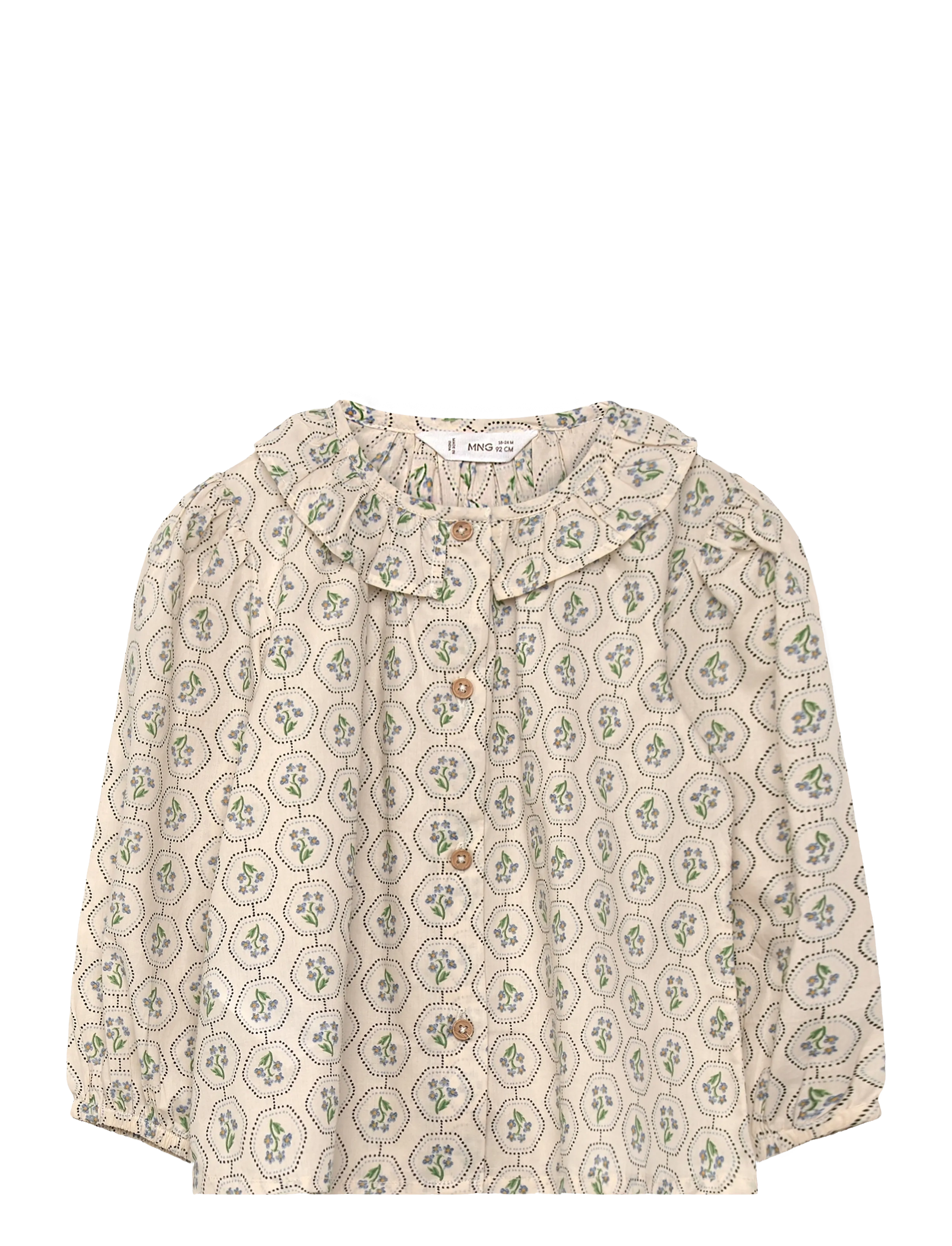 Blouse with Peter Pan collar - WHITE