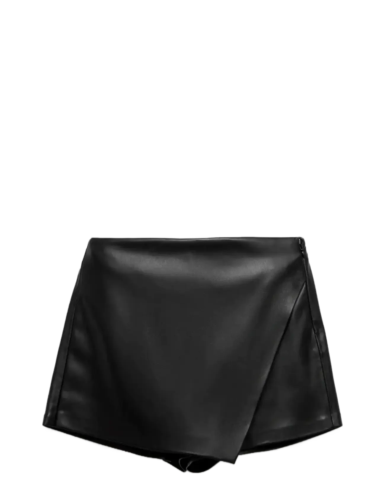 MANGO Faux-Leder Culottes Schwarz - 38 - Damen