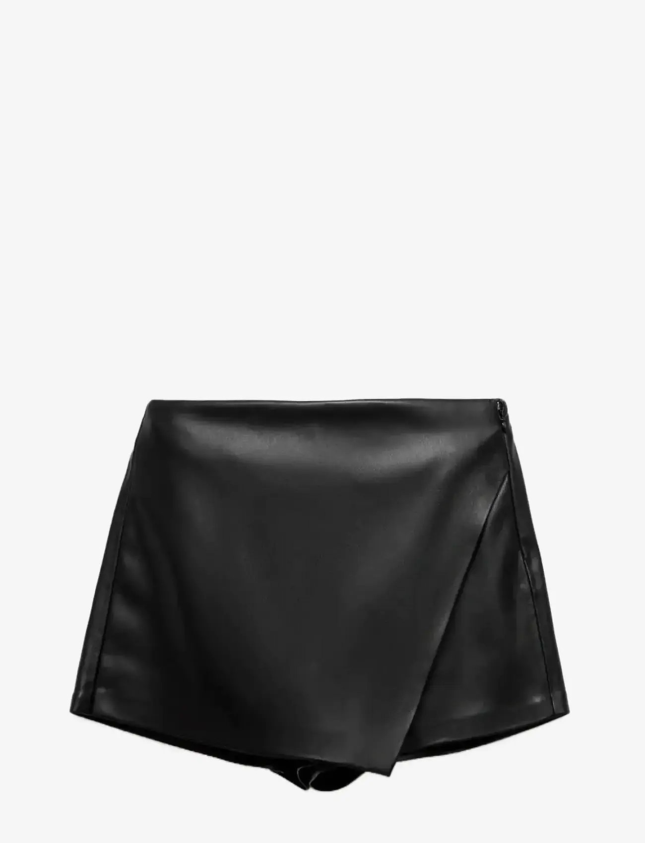 Mango - Faux-leather culottes - korta kjolar - black - 1