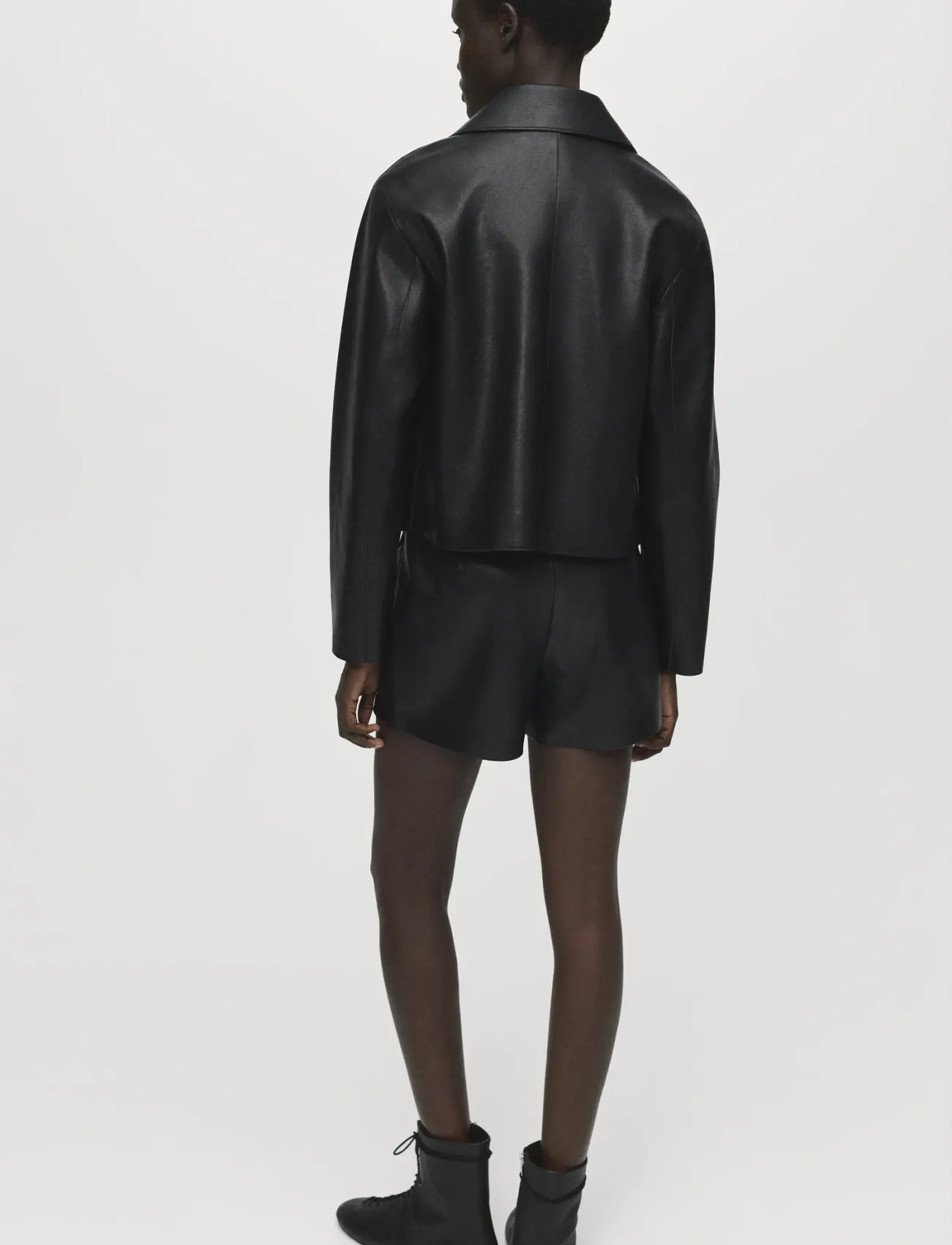 Mango - Faux-leather culottes - madalaimad hinnad - black - 3