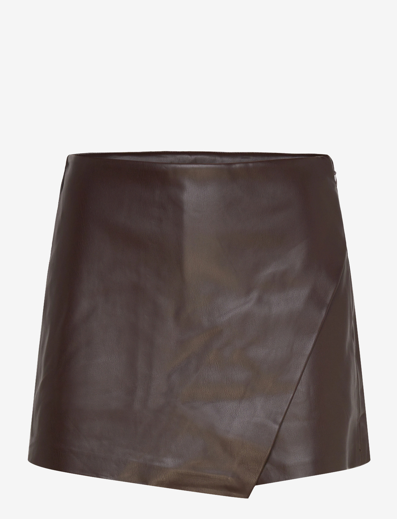 Mango - Faux-leather culottes - korta kjolar - dark brown - 0