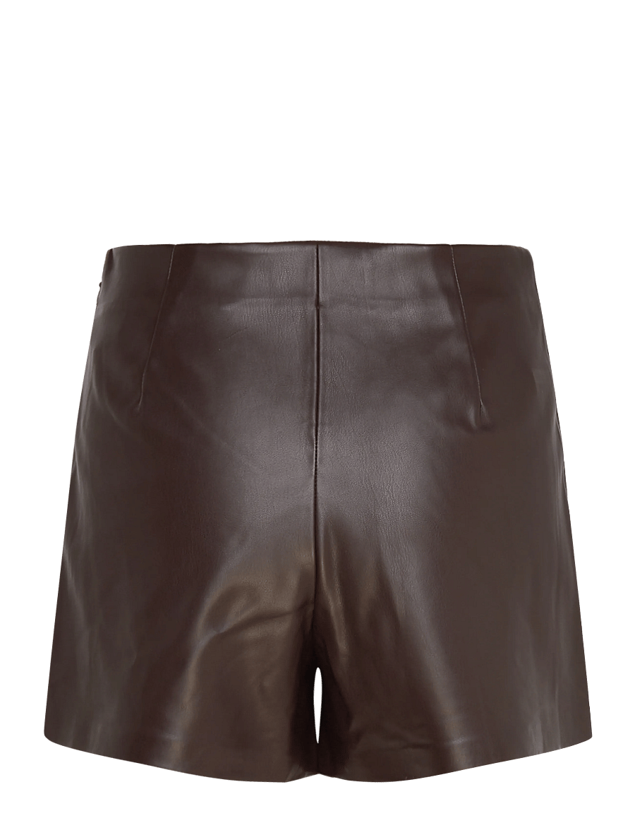Mango - Faux-leather culottes - korte nederdele - dark brown - 2