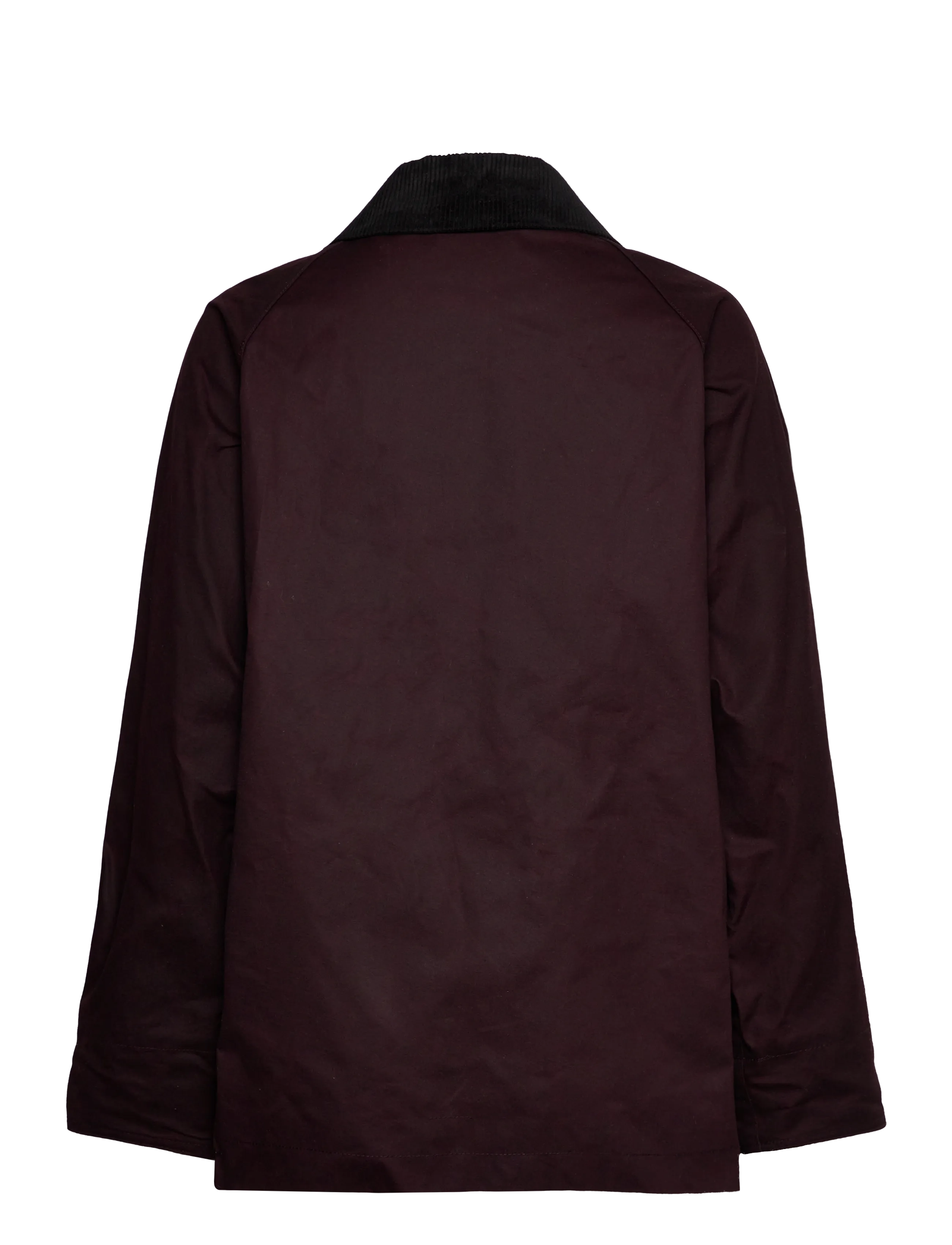 Mango - Cotton parka with corduroy collar - parkas - dark red - 2