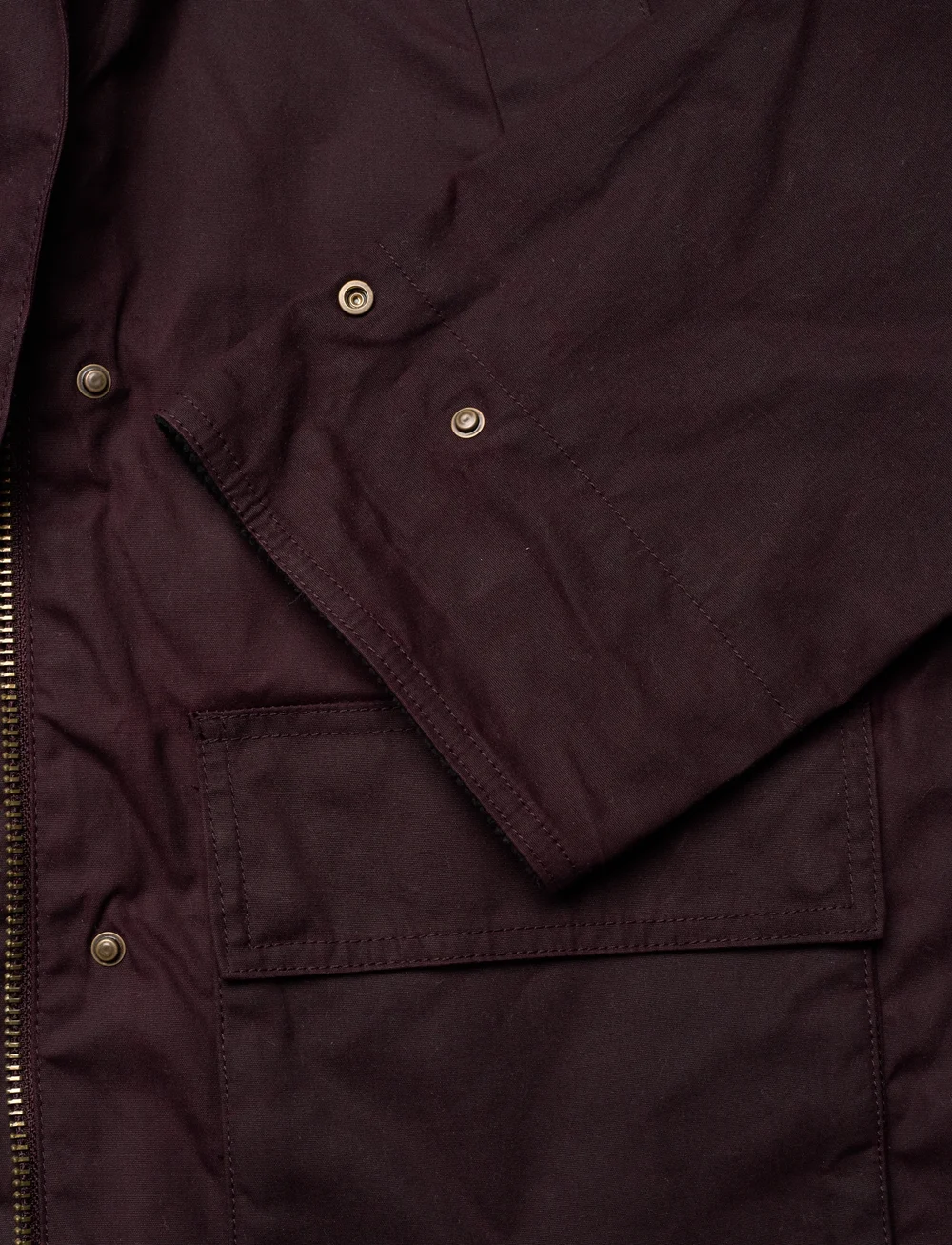 Mango - Cotton parka with corduroy collar - parkas - dark red - 3