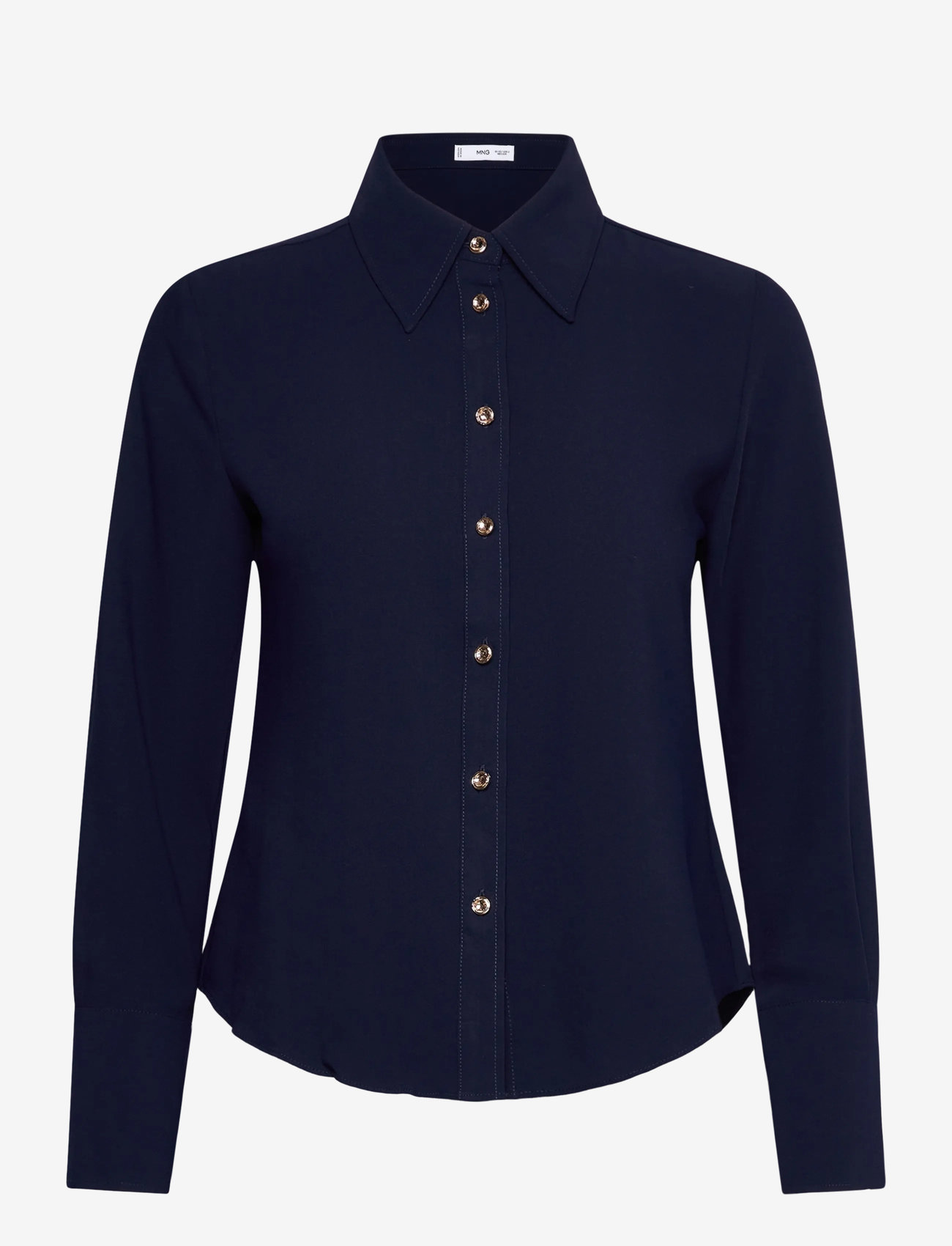 Mango - Shirt with jewel buttons - långärmade skjortor - navy - 0