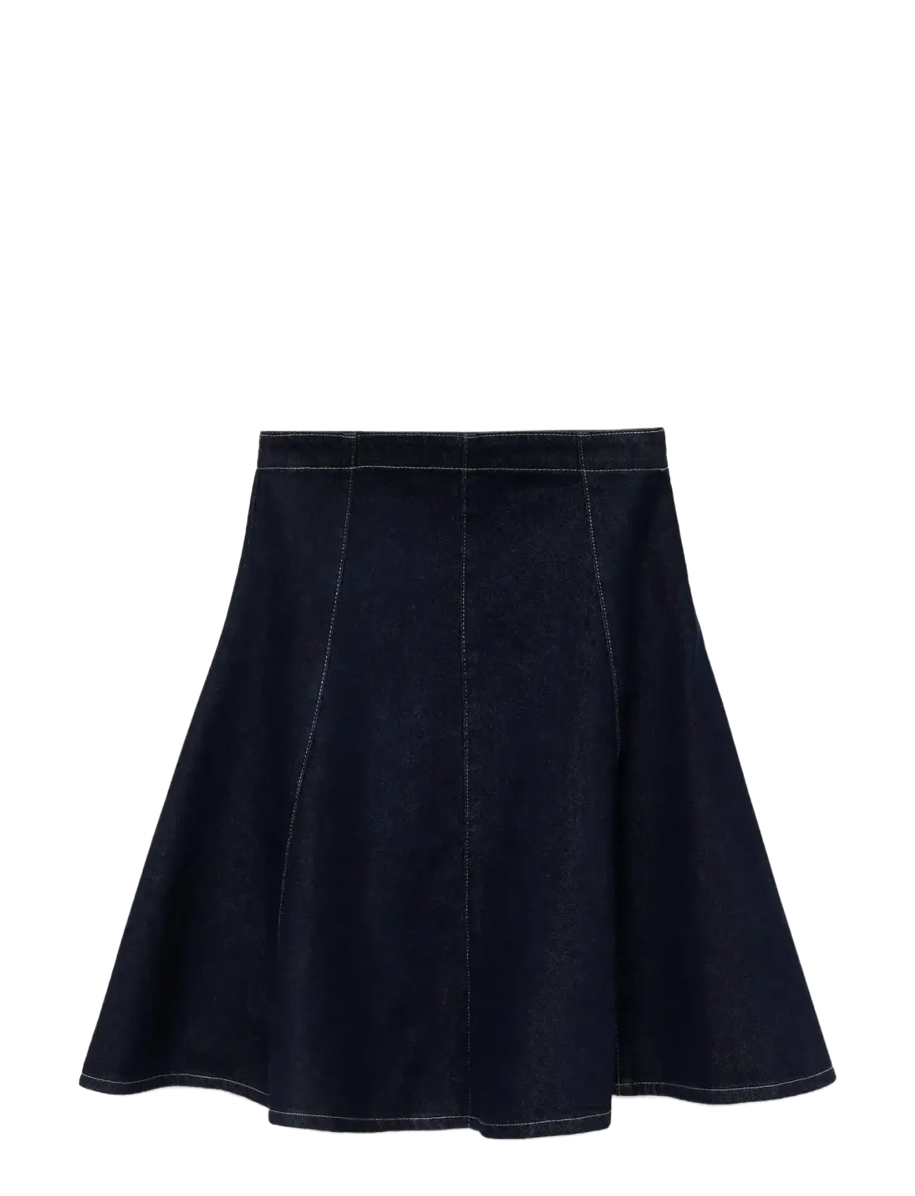 MANGO Denim Midi-Rock With Stitching Blau - XS - Damen