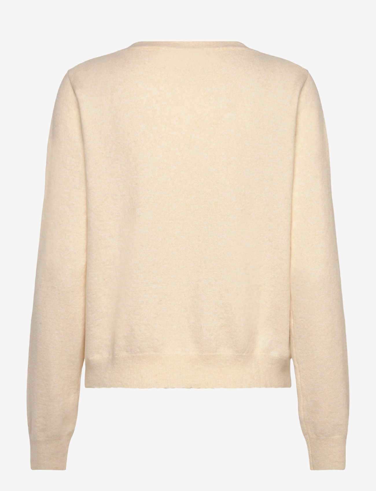 Mango - V-neck wool-blend cardigan - koftor - light beige - 1