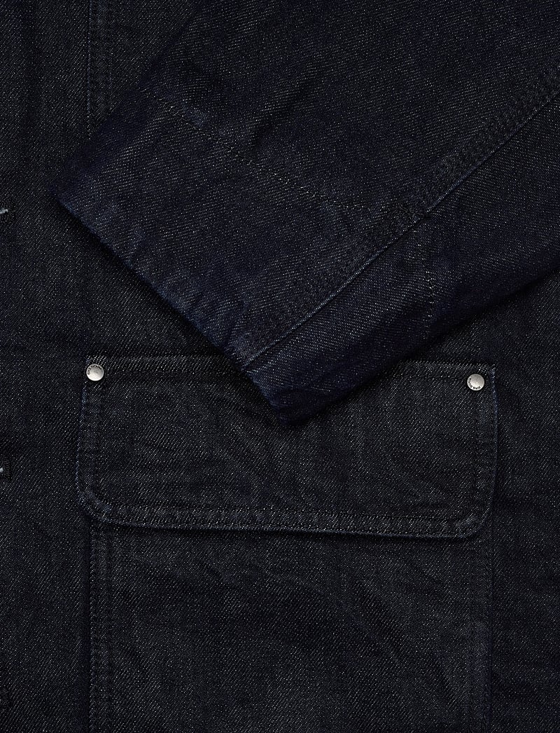 Mango - Denim jacket with faux-leather collar - denimjakker - open blue - 3