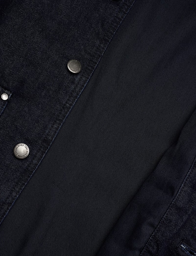 Mango - Denim jacket with faux-leather collar - denimjakker - open blue - 4