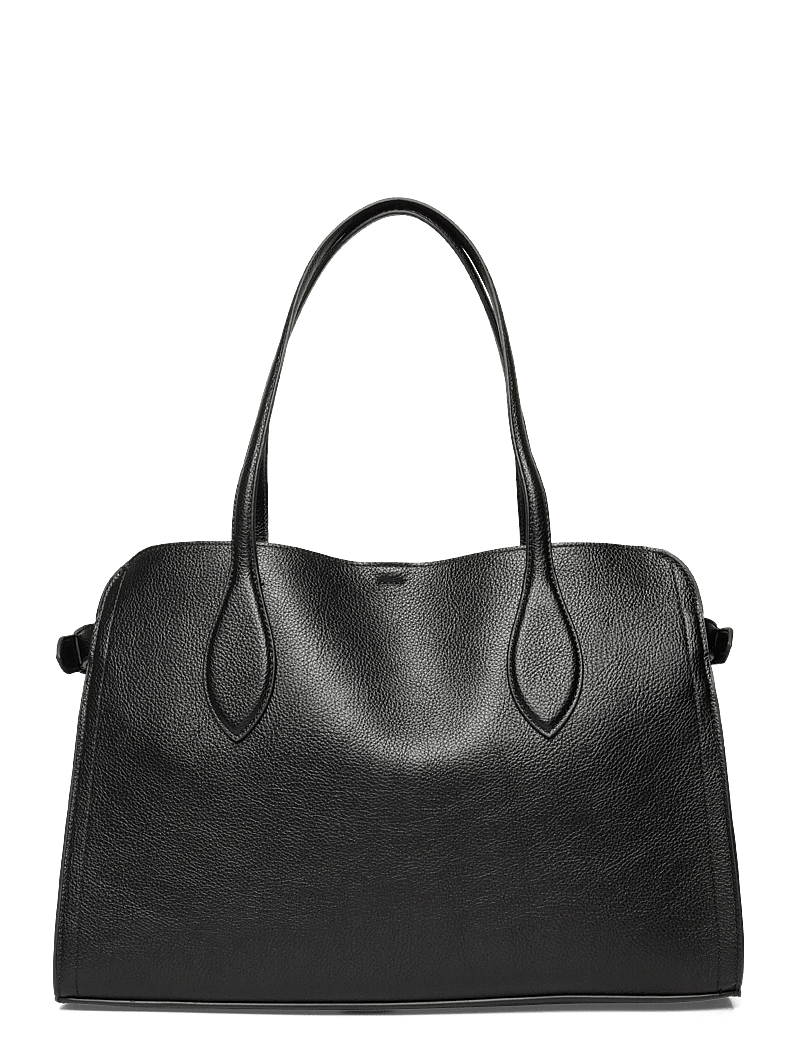 Mango - Medium bag with beaten leather effect - særlige begivenheder - black - 0