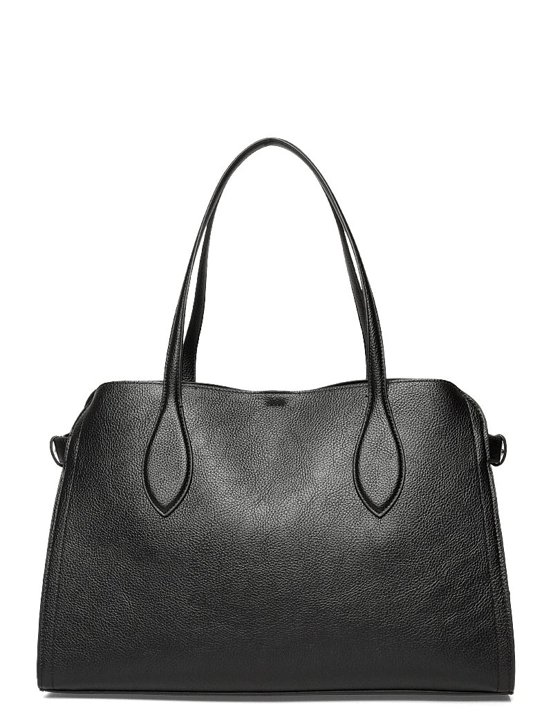Mango - Medium bag with beaten leather effect - særlige begivenheder - black - 1