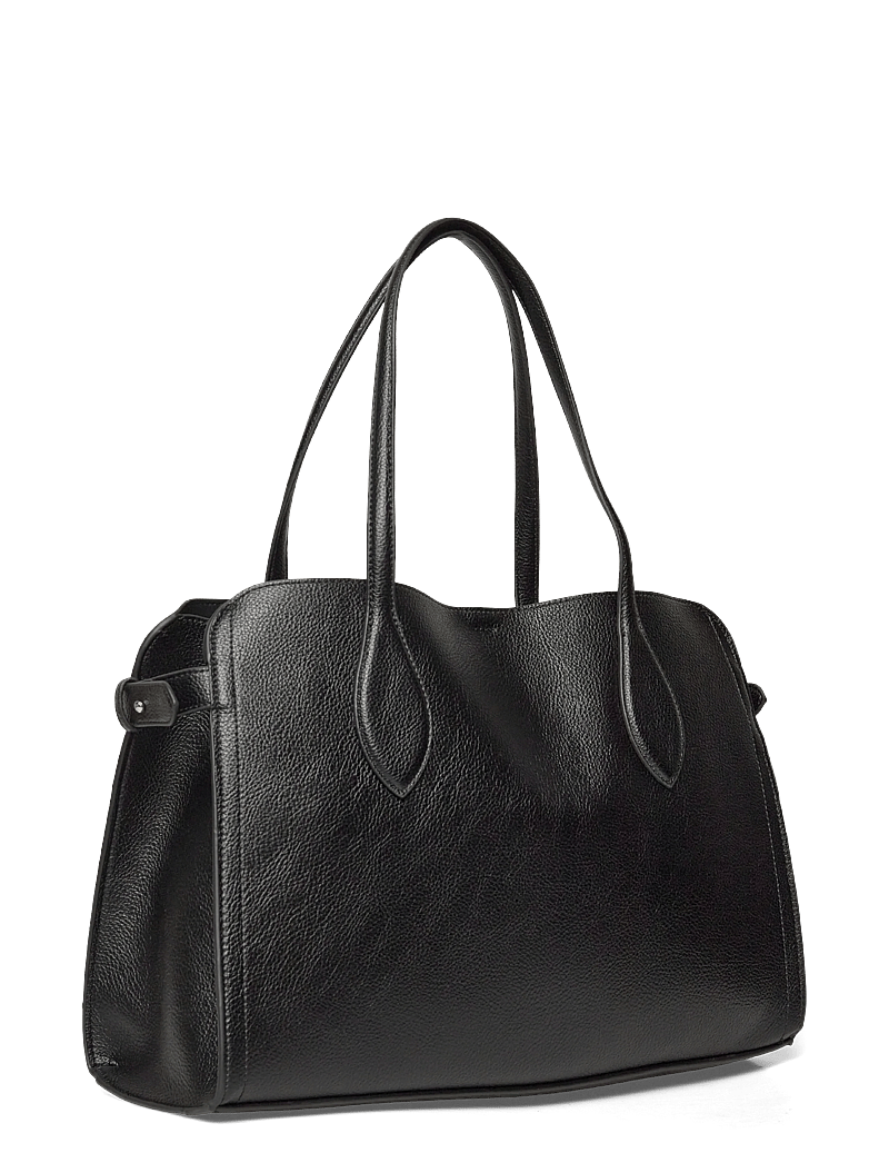 Mango - Medium bag with beaten leather effect - særlige begivenheder - black - 2