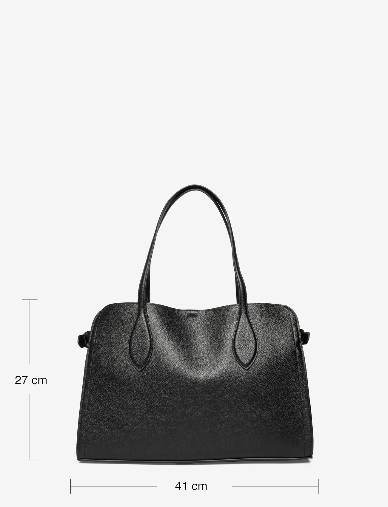 Mango - Medium bag with beaten leather effect - særlige begivenheder - black - 3