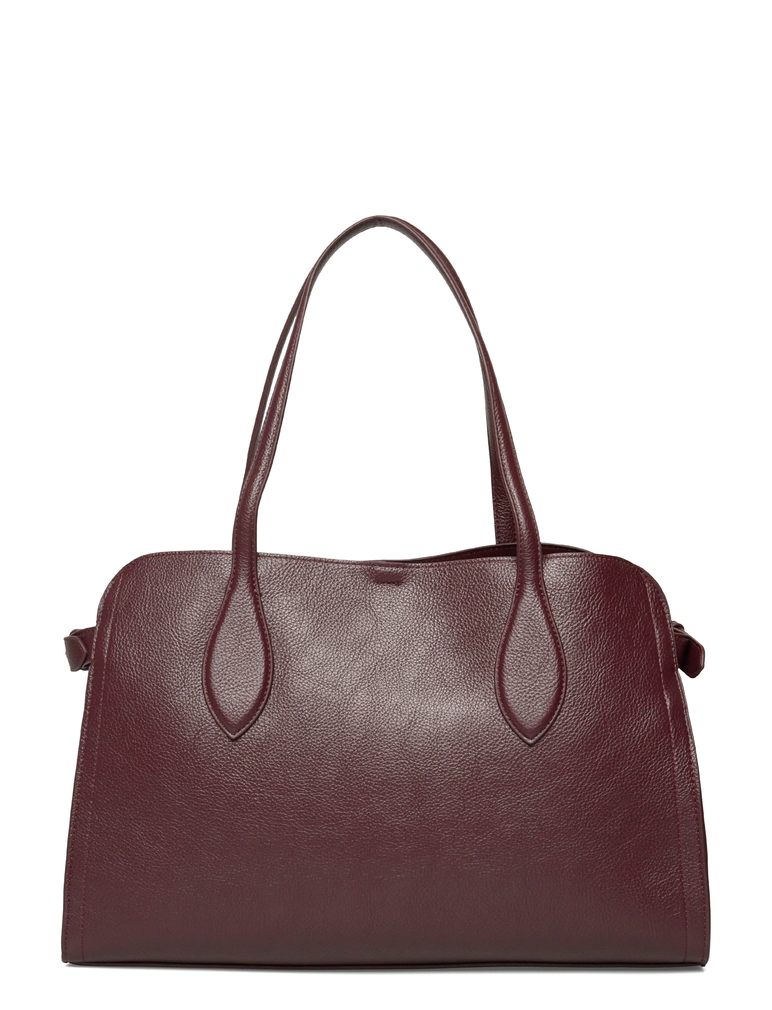 Mango - Medium bag with beaten leather effect - henkeltaschen - dark red - 1