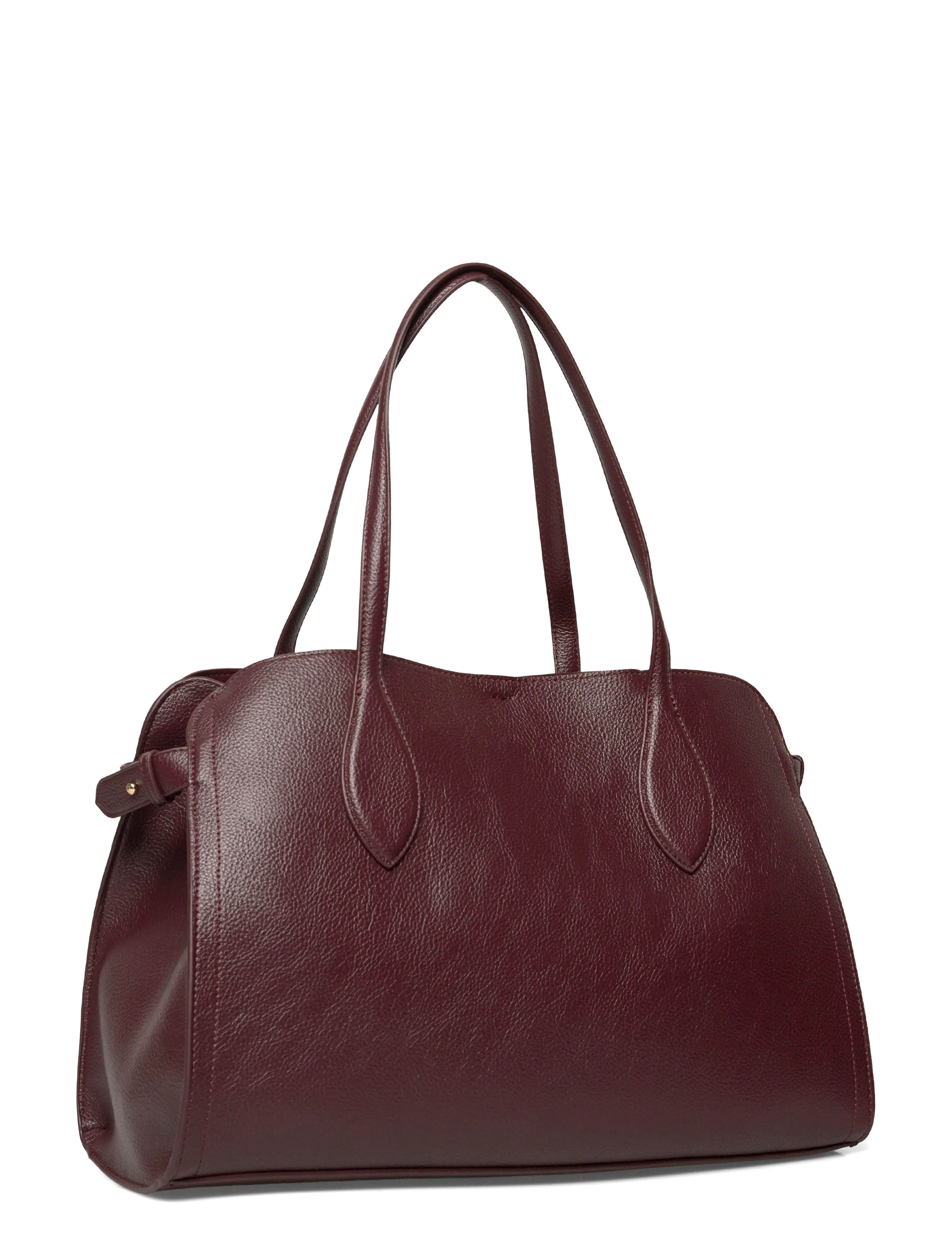 Mango - Medium bag with beaten leather effect - henkeltaschen - dark red - 2