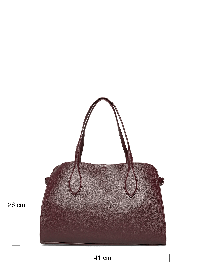 Mango - Medium bag with beaten leather effect - særlige begivenheder - dark red - 3