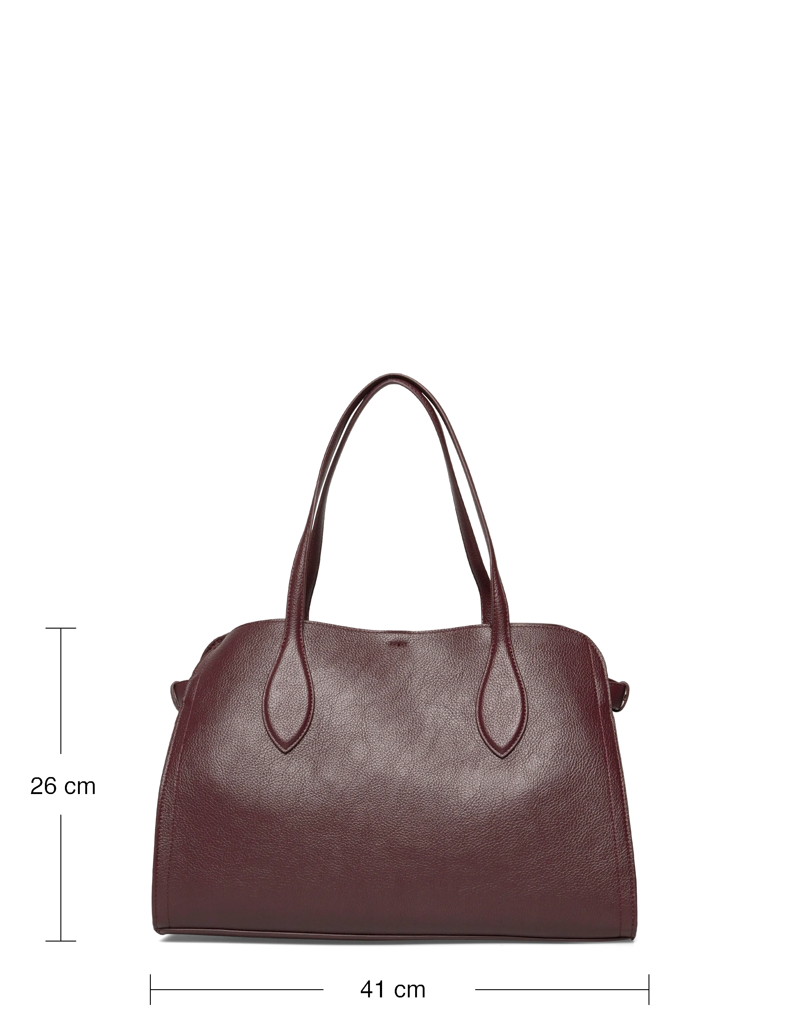 Mango - Medium bag with beaten leather effect - henkeltaschen - dark red - 3