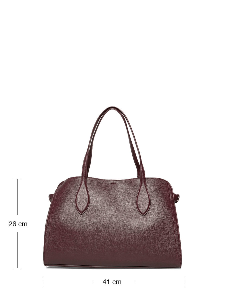 Mango - Medium bag with beaten leather effect - særlige begivenheder - dark red - 3