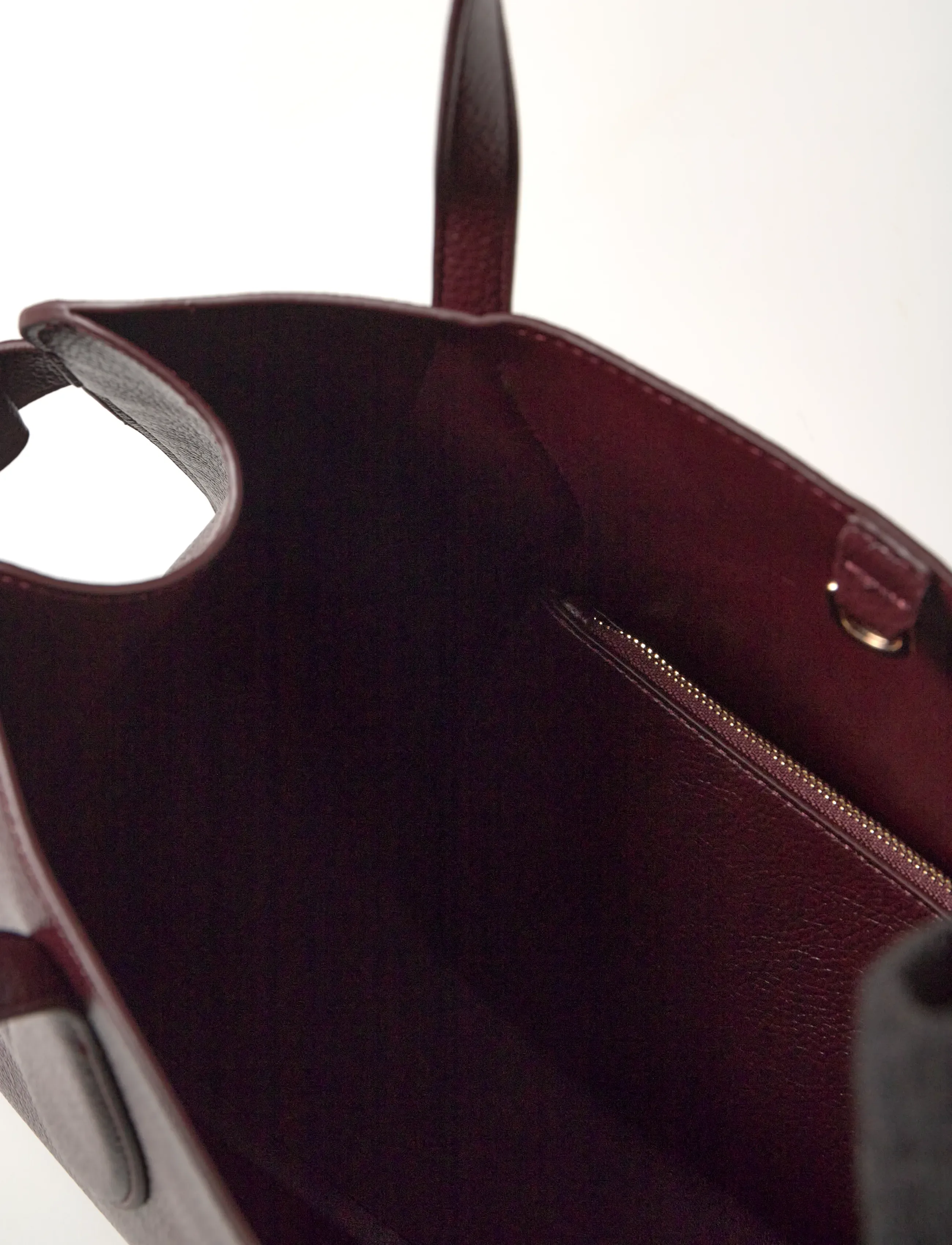 Mango - Medium bag with beaten leather effect - henkeltaschen - dark red - 4