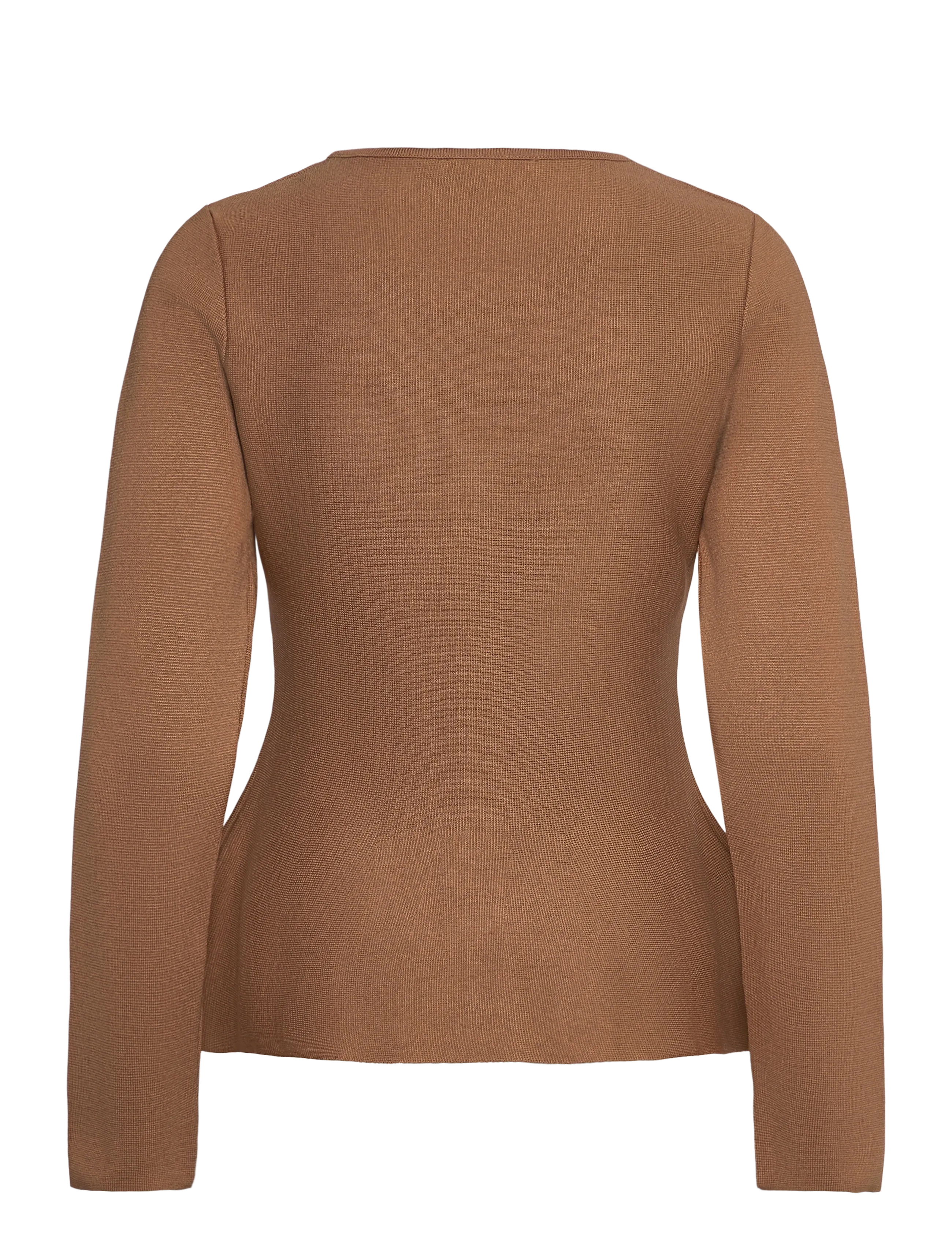 Mango - Fitted knitted jacket with buttons - medium brown - 2