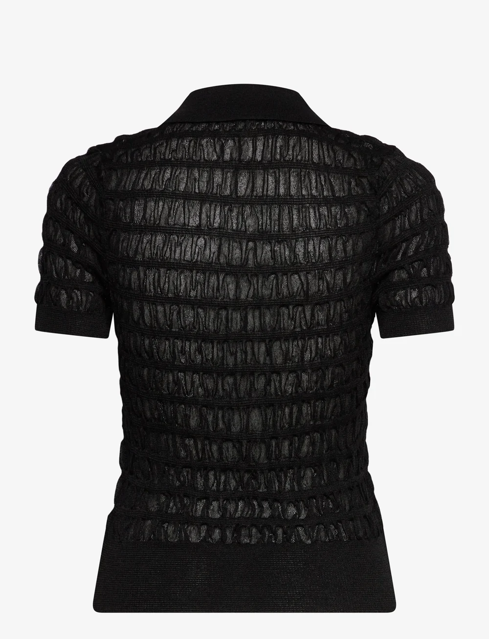 Mango - Polo-neck textured sweater - poloer - black - 1