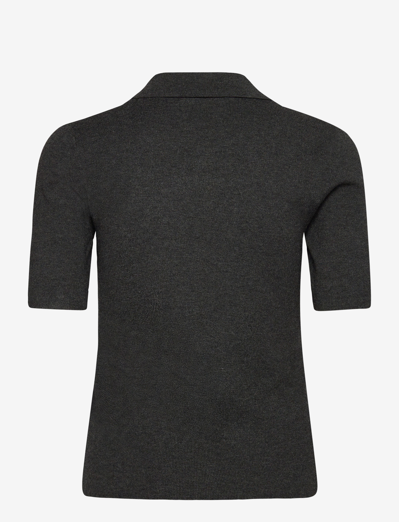 Mango - Fine-knit sweater with shirt collar - kurzärmlige hemden - medium grey - 2