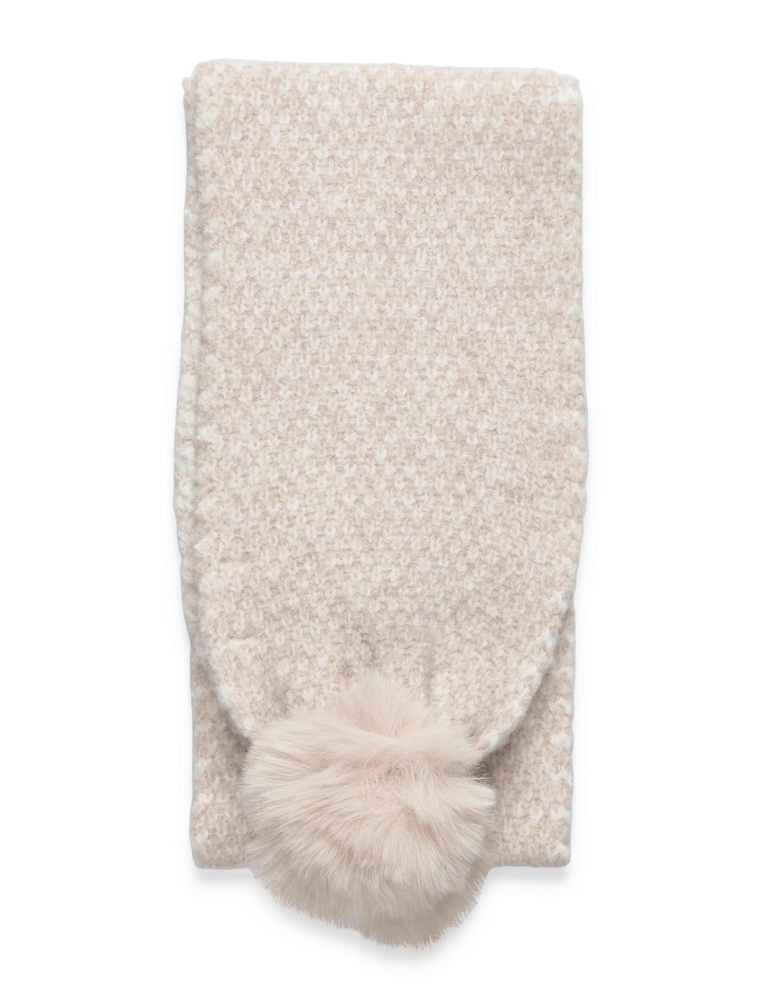 Mango - Pompom knit scarf - accessoires - lt pastel brown - 2