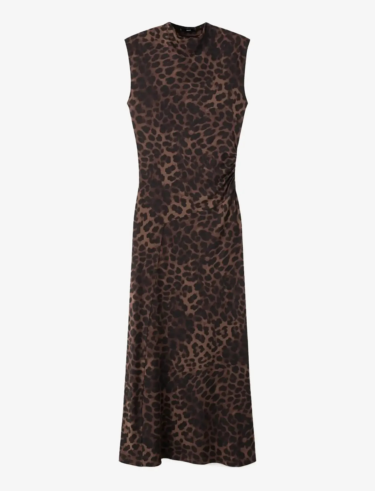 Mango - Leopard-print fitted dress - midi kjoler - brown - 1